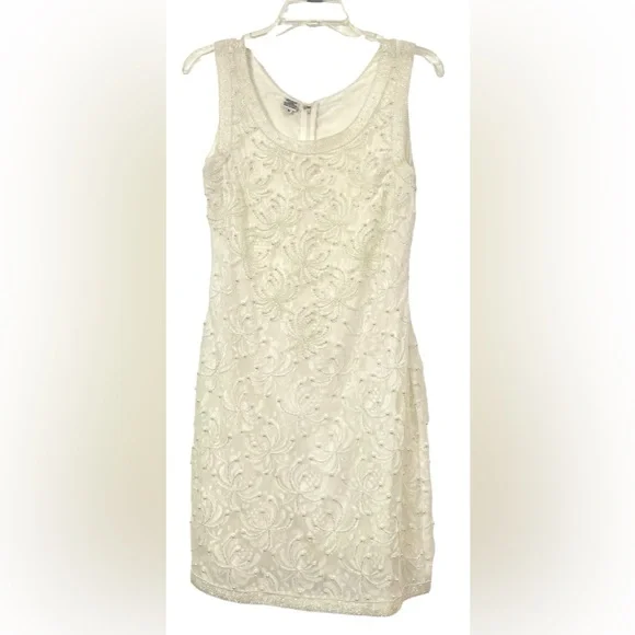 Vintage Scala Cream Lace Prom 1980's - Picture 1 of 4